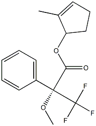 (R)-2-Methoxy-3,3,3-trifluoro-2-phenylpropanoic acid (2-methyl-2-cyclopentenyl) ester 구조식 이미지