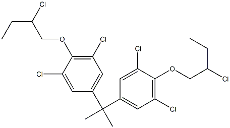 2,2-Bis[3,5-dichloro-4-(2-chlorobutoxy)phenyl]propane 구조식 이미지