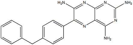 6-[4-Benzylphenyl]-2,4,7-pteridinetriamine 구조식 이미지