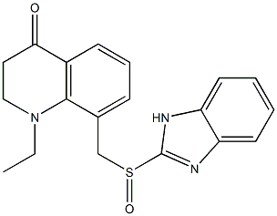 1-Ethyl-2,3-dihydro-8-(1H-benzimidazol-2-ylsulfinylmethyl)quinolin-4(1H)-one Structure