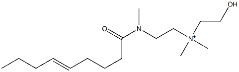 2-[N-(5-Nonenoyl)-N-methylamino]-N-(2-hydroxyethyl)-N,N-dimethylethanaminium Structure