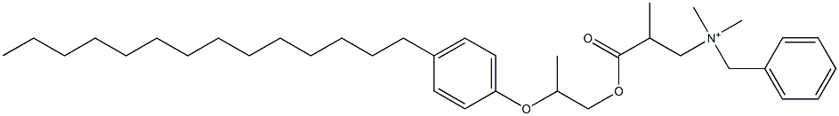 N,N-Dimethyl-N-benzyl-N-[2-[[2-(4-tetradecylphenyloxy)propyl]oxycarbonyl]propyl]aminium 구조식 이미지