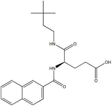 (R)-4-(2-Naphthoylamino)-5-oxo-5-(3,3-dimethylbutylamino)valeric acid 구조식 이미지