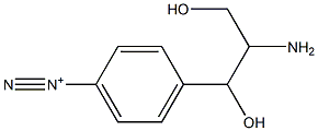 4-(2-Amino-1,3-dihydroxypropyl)benzenediazonium 구조식 이미지