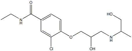 1-[4-[Ethylcarbamoyl]-2-chlorophenoxy]-3-[(2-hydroxy-1-methylethyl)amino]-2-propanol Structure