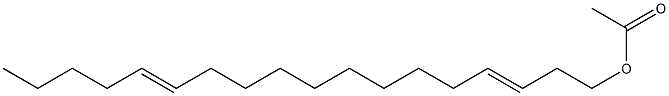 Acetic acid 3,13-octadecadienyl ester 구조식 이미지