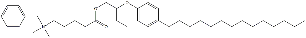 N,N-Dimethyl-N-benzyl-N-[4-[[2-(4-tetradecylphenyloxy)butyl]oxycarbonyl]butyl]aminium 구조식 이미지