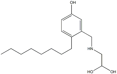 3-[(2,2-Dihydroxyethyl)aminomethyl]-4-octylphenol Structure