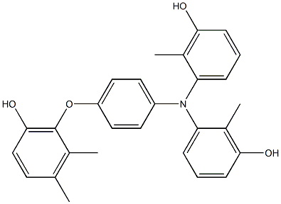 N,N-Bis(3-hydroxy-2-methylphenyl)-4-(6-hydroxy-2,3-dimethylphenoxy)benzenamine 구조식 이미지