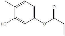 Propanoic acid 3-hydroxy-4-methylphenyl ester Structure