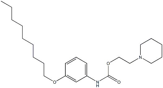 1-[2-[[(3-(Nonyloxy)phenyl)amino]carbonyloxy]ethyl]piperidine Structure