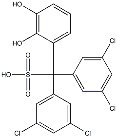 Bis(3,5-dichlorophenyl)(2,3-dihydroxyphenyl)methanesulfonic acid Structure