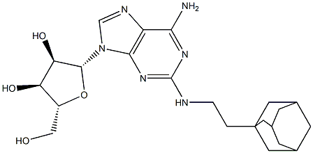 2-[2-(Adamantan-1-yl)ethylamino]adenosine 구조식 이미지