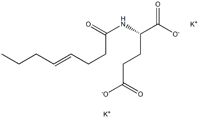 N-(4-Octenoyl)glutamic acid dipotassium salt Structure