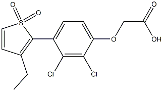 [4-[(3-Ethylthiophene 1,1-dioxide)-2-yl]-2,3-dichlorophenoxy]acetic acid 구조식 이미지