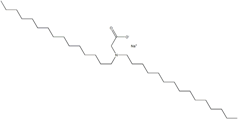 N,N-Dipentadecylglycine sodium salt 구조식 이미지