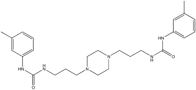 1,4-Bis[3-[3-(m-tolyl)ureido]propyl]piperazine 구조식 이미지