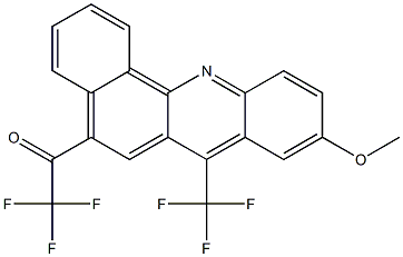 9-Methoxy-5-trifluoroacetyl-7-trifluoromethylbenz[c]acridine 구조식 이미지