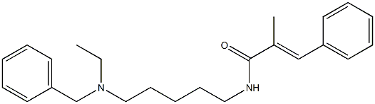 N-[5-(Ethylbenzylamino)pentyl]-2-methyl-3-(phenyl)acrylamide 구조식 이미지