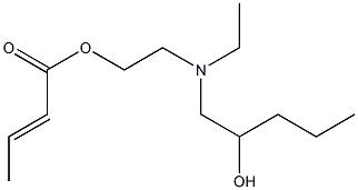 (E)-2-Butenoic acid 2-[N-ethyl-N-(2-hydroxypentyl)amino]ethyl ester 구조식 이미지