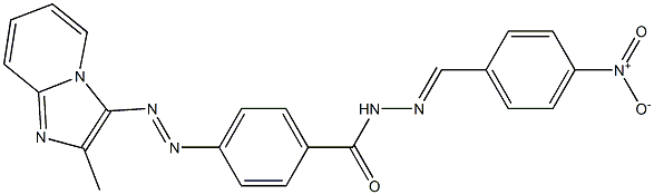 4-[(2-Methylimidazo[1,2-a]pyridin-3-yl)azo]-N'-(4-nitrobenzylidene)benzohydrazide Structure