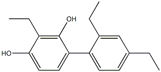 2-Ethyl-4-(2,4-diethylphenyl)benzene-1,3-diol Structure