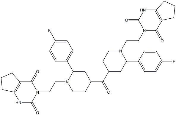 4-Fluorophenyl[1-[2-[(2,3,4,5,6,7-hexahydro-2,4-dioxo-1H-cyclopentapyrimidin)-3-yl]ethyl]piperidin-4-yl] ketone 구조식 이미지