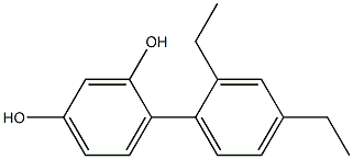 4-(2,4-Diethylphenyl)benzene-1,3-diol Structure