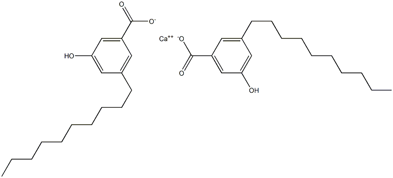 Bis(3-decyl-5-hydroxybenzoic acid)calcium salt Structure