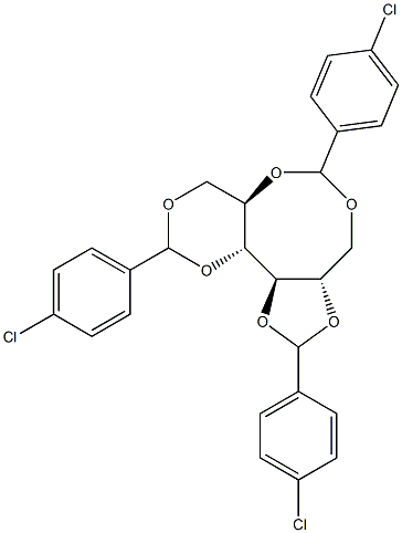 1-O,5-O:2-O,3-O:4-O,6-O-Tris(4-chlorobenzylidene)-D-glucitol Structure