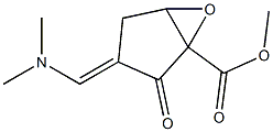 1,5-Epoxy-2-oxo-3-(dimethylaminomethylene)cyclopentane-1-carboxylic acid methyl ester 구조식 이미지