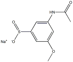 3-(Acetylamino)-5-methoxybenzenesulfinic acid sodium salt Structure