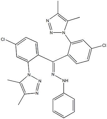 [4,5-Dimethyl-1H-1,2,3-triazol-1-yl]-4-chlorophenyl ketone phenyl hydrazone Structure