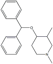 1,3-Dimethyl-4-(diphenylmethoxy)piperidine Structure