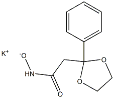 3,3-(Ethylenebisoxy)-3-phenylpropionohydroxamic acid potassium salt Structure