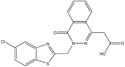 3-[(5-Chloro-2-benzothiazolyl)methyl]-3,4-dihydro-4-oxophthalazine-1-acetic acid Structure