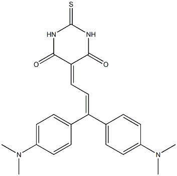 5-[3,3-Bis[4-(dimethylamino)phenyl]-2-propenylidene]-1,2-dihydro-2-thioxopyrimidine-4,6(3H,5H)-dione Structure