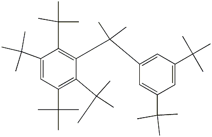 2-(2,3,5,6-Tetra-tert-butylphenyl)-2-(3,5-di-tert-butylphenyl)propane 구조식 이미지