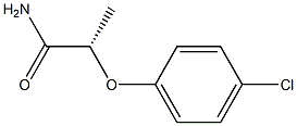 [S,(+)]-2-(p-Chlorophenoxy)propionamide 구조식 이미지
