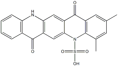 5,7,12,14-Tetrahydro-2,4-dimethyl-7,14-dioxoquino[2,3-b]acridine-5-sulfonic acid 구조식 이미지