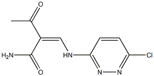 3-Oxo-2-[(Z)-(6-chloropyridazin-3-yl)aminomethylene]butanamide Structure