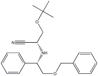 (R)-3-(tert-Butyloxy)-2-[[(S)-2-(benzyloxy)-1-phenylethyl]amino]propanenitrile Structure