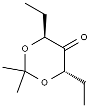 (4S,6S)-2,2-Dimethyl-4,6-diethyl-1,3-dioxan-5-one 구조식 이미지