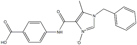 4-[[[1-Benzyl-5-methyl-1H-imidazole 3-oxide]-4-yl]carbonylamino]benzoic acid 구조식 이미지