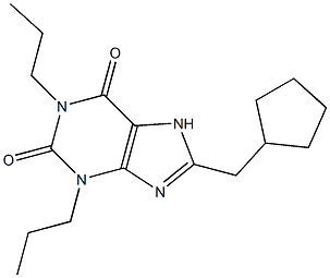 8-Cyclopentylmethyl-1,3-dipropylxanthine 구조식 이미지