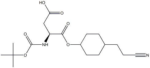 N-(tert-Butoxycarbonyl)aspartic acid 1-(2-cyanoethyl)4-cyclohexyl ester Structure