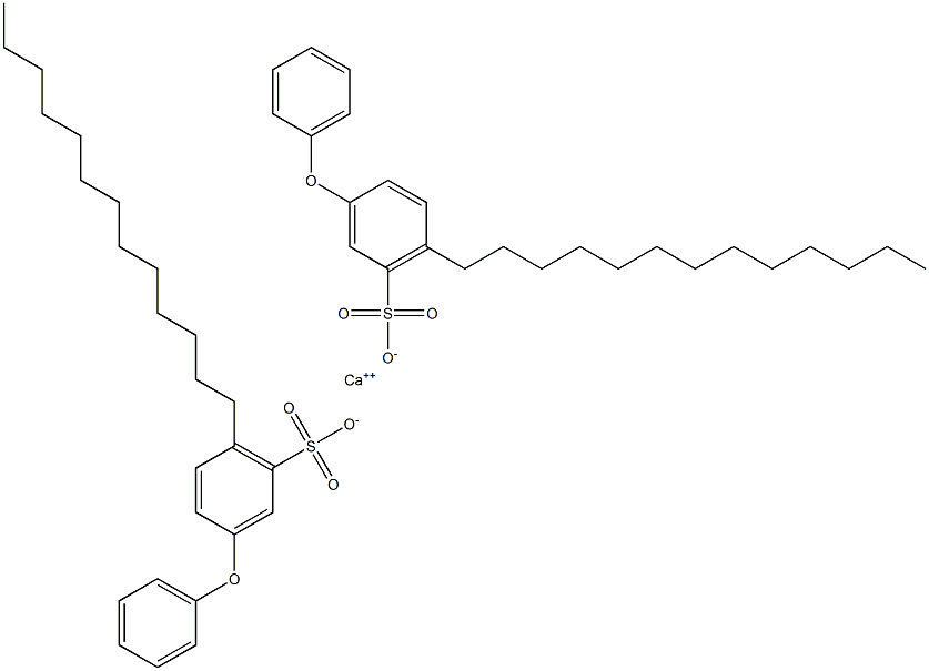 Bis(3-phenoxy-6-tridecylbenzenesulfonic acid)calcium salt Structure