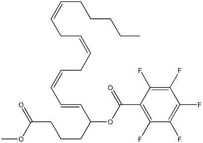 (6E,8Z,11Z,14Z)-5-(Pentafluorobenzoyloxy)-6,8,11,14-icosatetraenoic acid methyl ester Structure