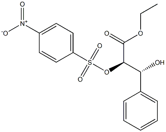 (2R,3R)-2-[(4-Nitrophenylsulfonyl)oxy]-3-hydroxy-3-phenylpropanoic acid ethyl ester 구조식 이미지