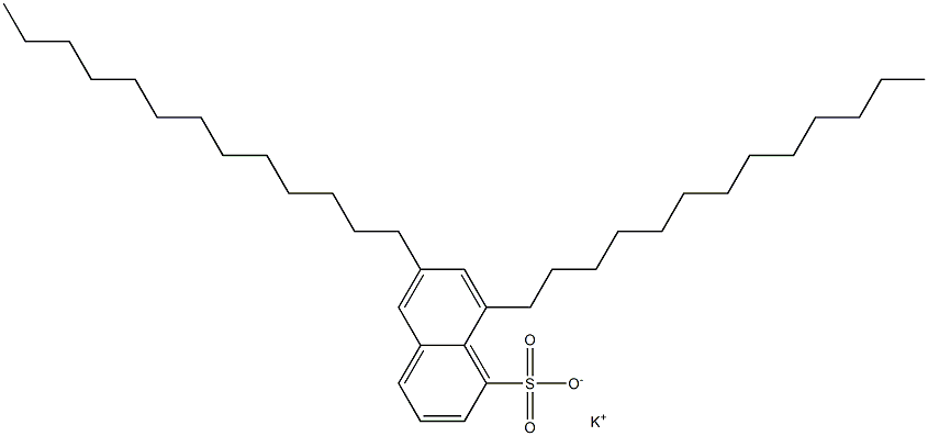 6,8-Ditridecyl-1-naphthalenesulfonic acid potassium salt Structure
